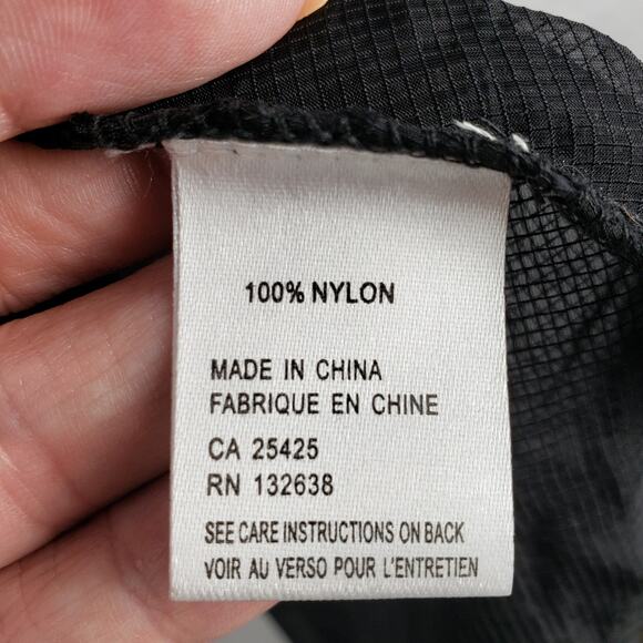 Donna White Women's L Semi‎ Sheer Nylon Overcoat Black Button Front Whimsigoth - Picture 9 of 16